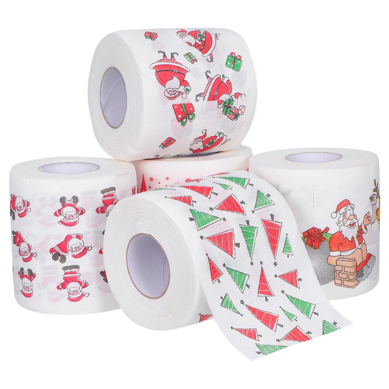 Amazon.com: COHEALI Merry Christmas Toilet Paper 5 Rolls Merry